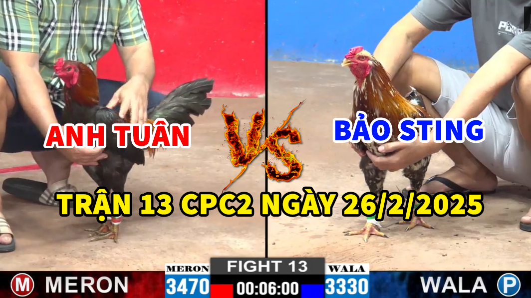 trận 13 cpc2 ngày 26/2/2025 hôm nay giữa bảo sting vs anh tuân