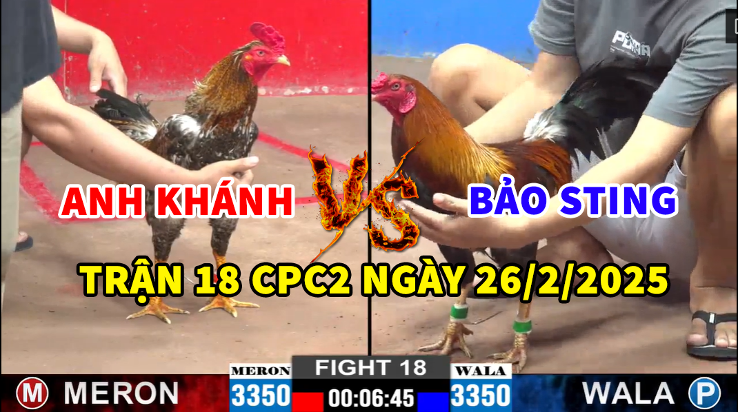 trận 18 cpc2 ngày 26/2/2025 hôm nay giữa anh khánh vs bảo sting