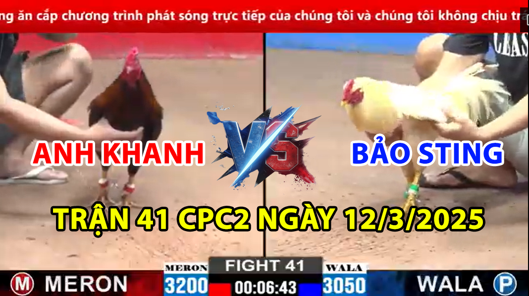 trận 41 cpc2 ngày 12/3/2025 hôm nay giữa bảo sting và anh khanh