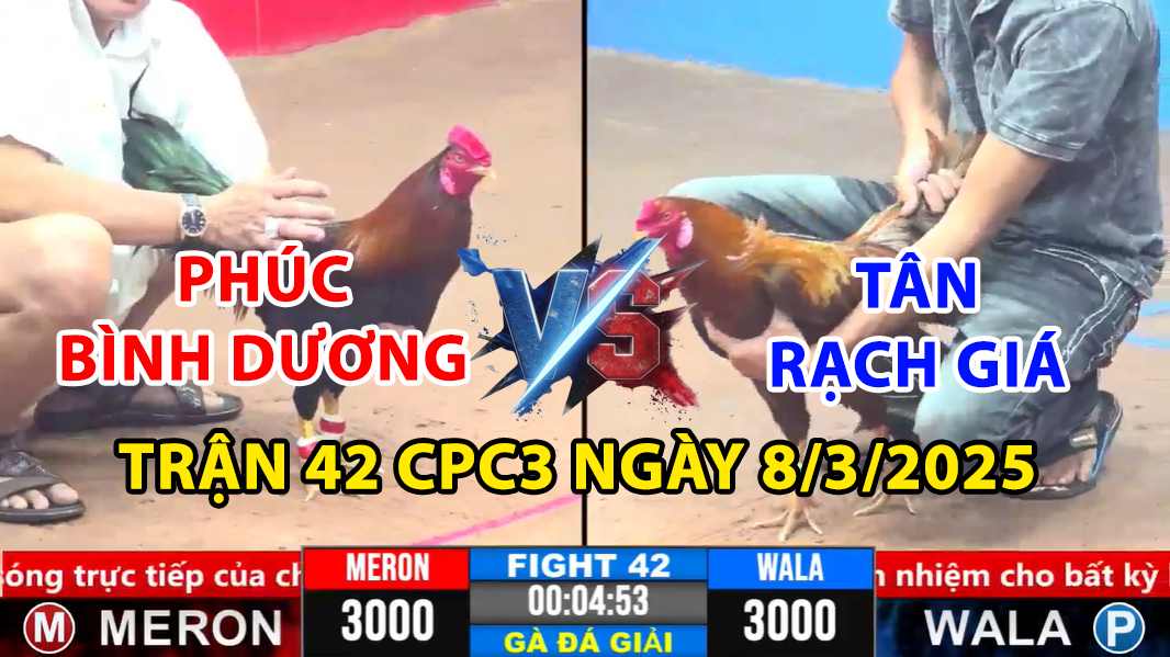 trận 42 cpc3 ngày 8/3/2025 hôm nay giữa chú phúc bình dương và tân rạch giá