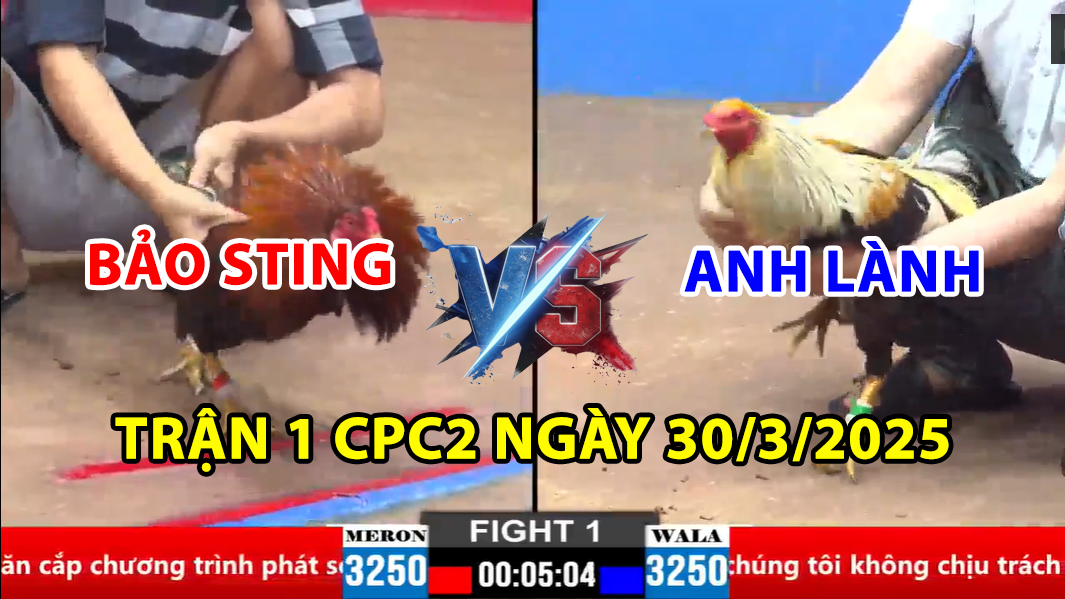 trận 1 cpc2 ngày 30/3/2025 hôm nay giữa bảo sting vs anh lành