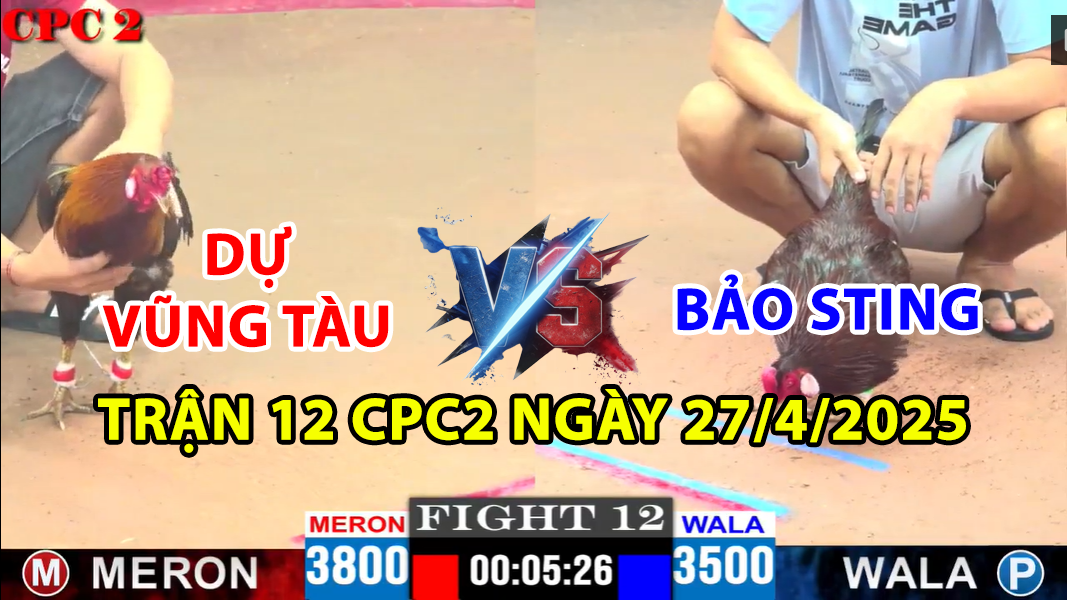 trận 12 cpc2 ngày 27/4/2025 hôm nay giữa bảo sting vs dự vũng tàu