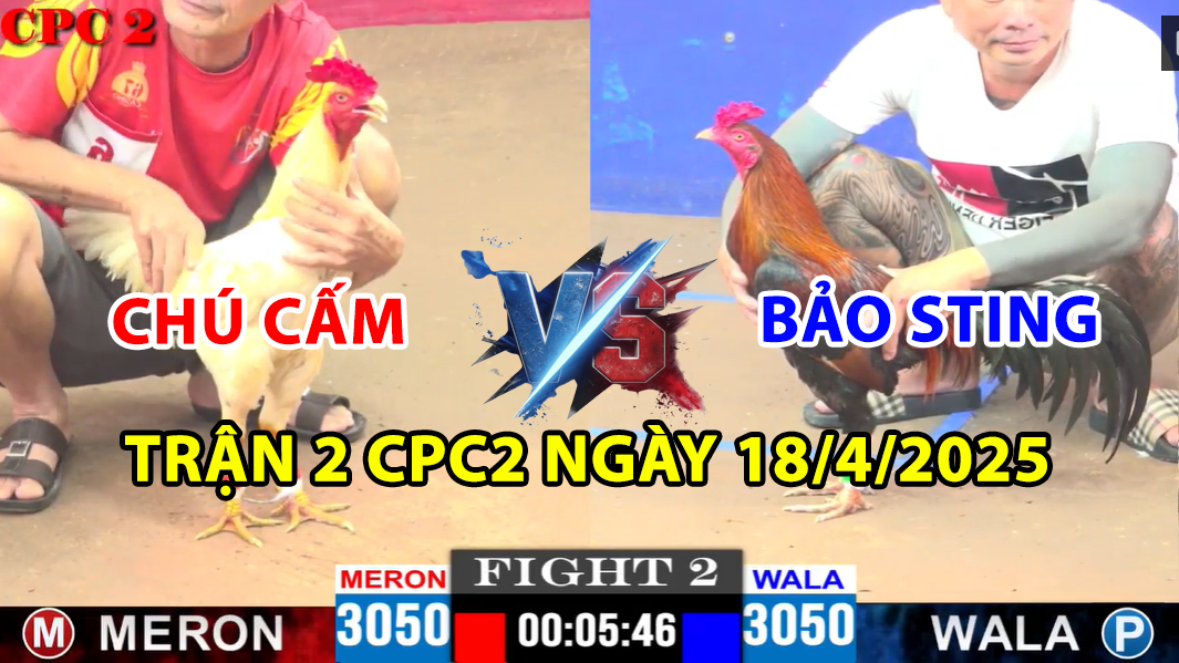 trận 2 cpc2 ngày 18/4/2025 hôm nay giữa chú cấm vs bảo sting