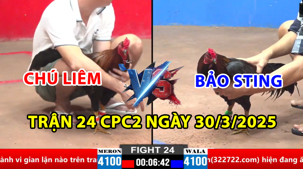 trận 24 cpc2 ngày 30/3/2025 hôm nay giữa chú liêm và bảo sting
