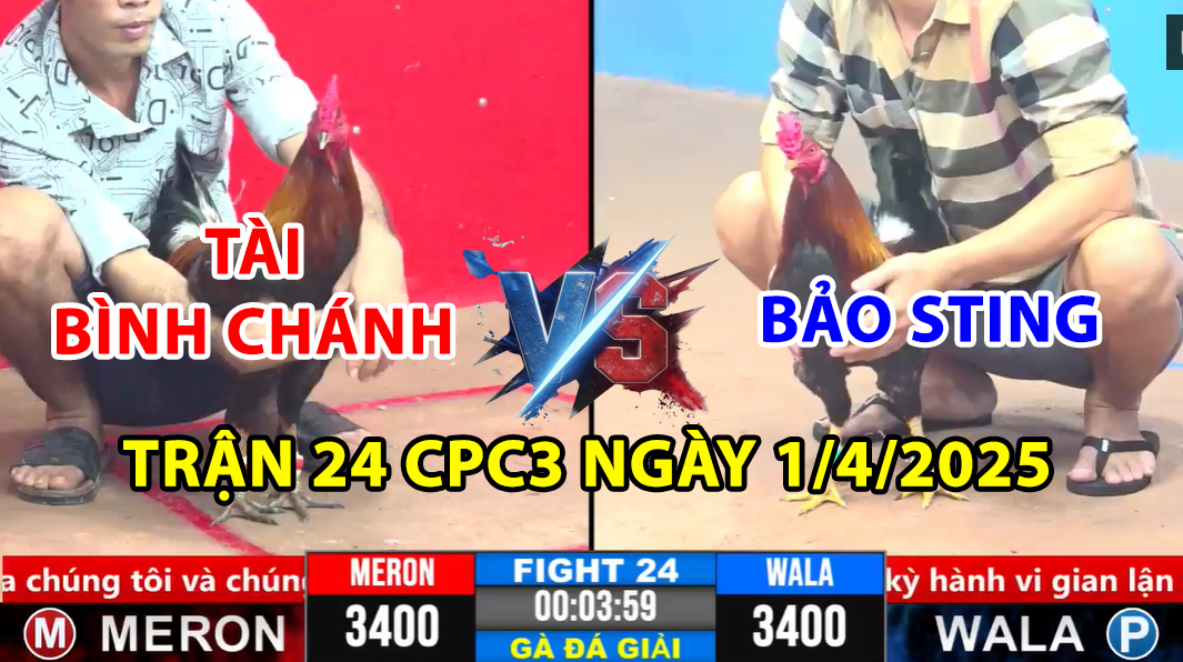 trận 24 cpc3 ngày 1/4/2025 hôm nay giữa bảo sting vs tài bình chánh