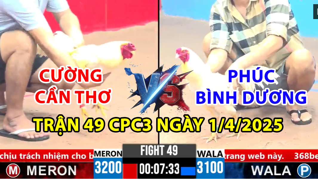 trận 49 cpc3 ngày 1/4/2025 hôm nay giữa cường cần thơ vs phúc bình dương