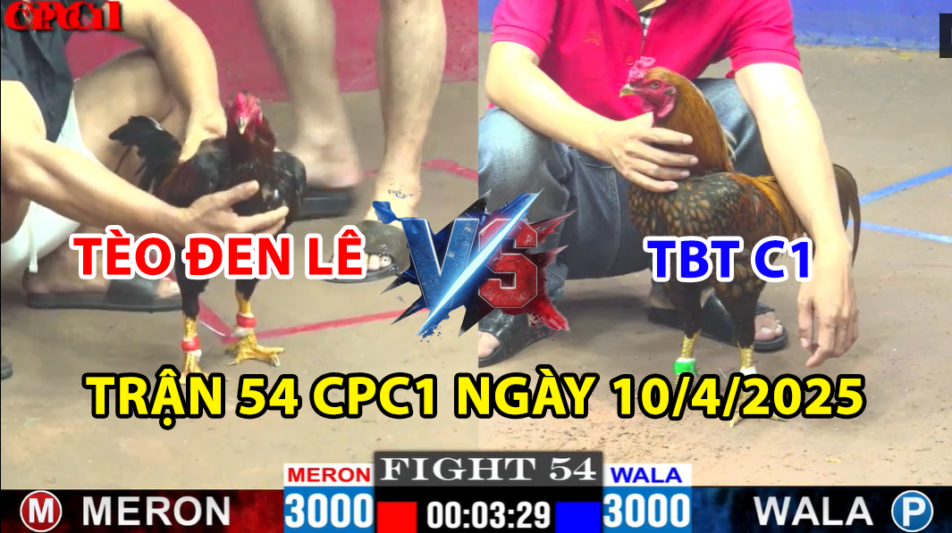 trận 54 cpc1 ngày 10/4/2025 hôm nay giữa tèo đen lê vs tbt c1