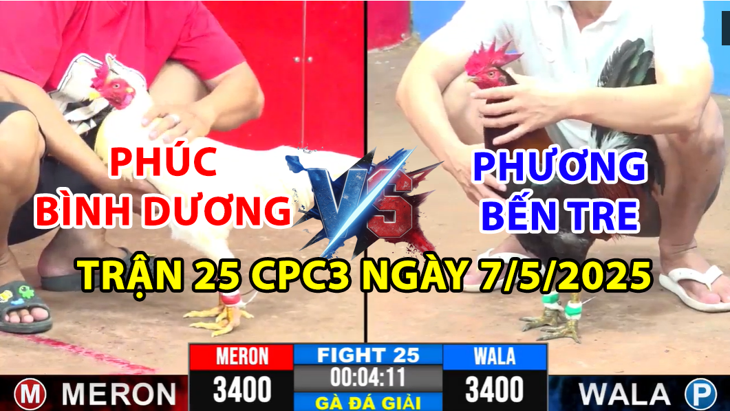 trận 25 cpc3 ngày 7/5/2025 hôm nay giữa phương bến tre vs phúc bình dương