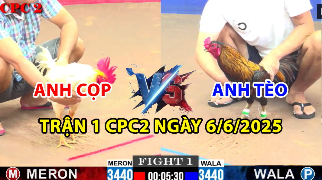 trận 1 cpc2 ngày 6/6/2026 hôm nay giữa bảo sting và anh cọp