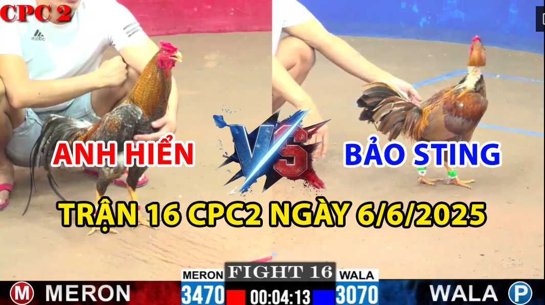 trận 16 cpc2 ngày 6/6/2025 hôm nay giữa bảo sting vs anh hiển