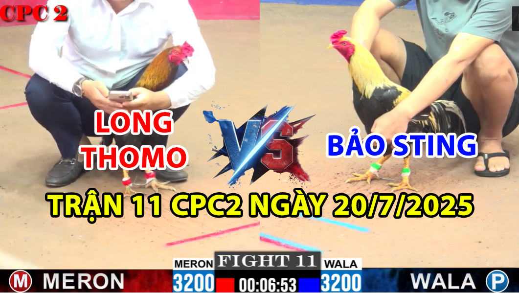 trận 11 cpc2 ngày 20/7/2025 hôm nay giữa bảo sting vs long thomo