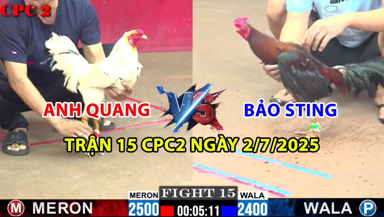 trận 15 cpc2 ngày 2/7/2025 hôm nay giữa bảo sting và anh quang