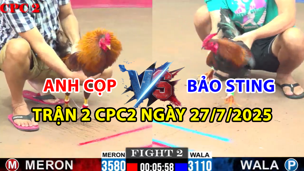trận 2 cpc2 ngày 27/7/2025 hôm nay giữa bảo sting vs anh cọp