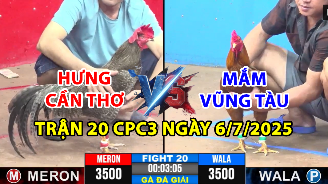 trận 20 cpc3 ngày 6/7/2025 hôm nay giữa hưng cần thơ và mắm vũng tàu
