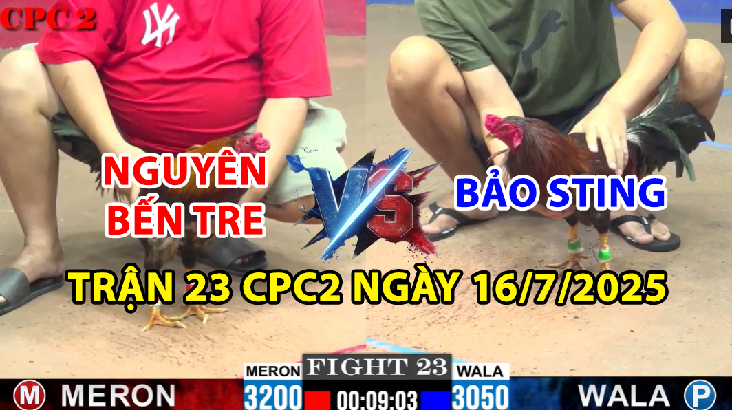 trận 23 cpc2 ngày 16/7/2025 hôm nay giữa bảo sting vs nguyên bến tre