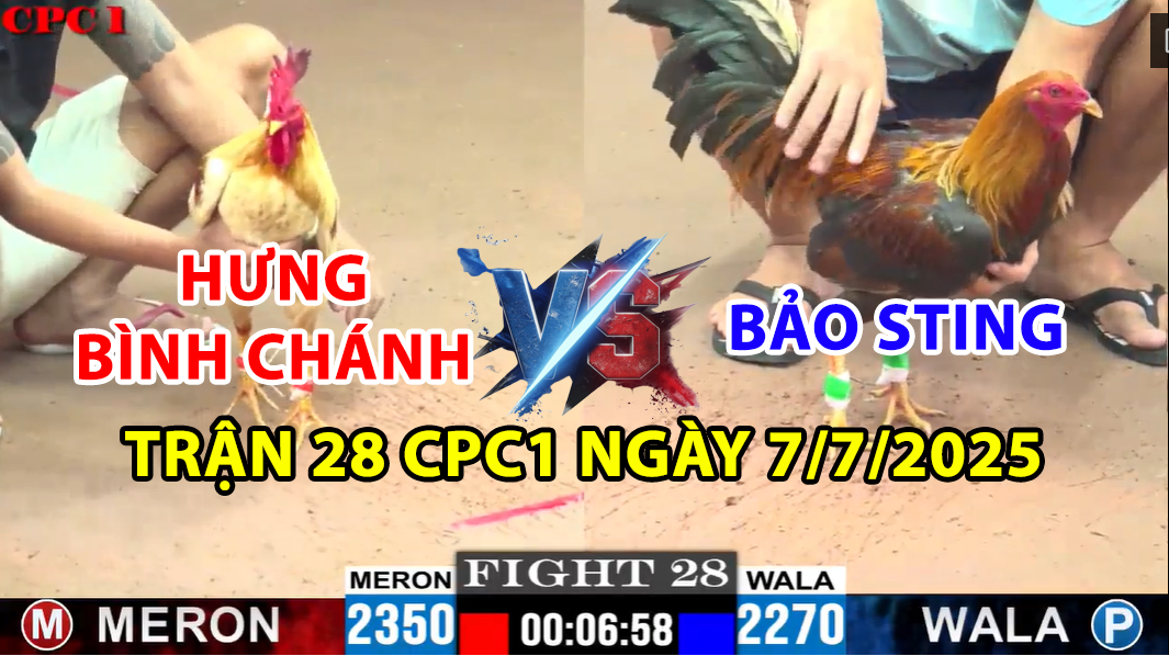 trận 28 cpc1 ngày 7/7/2025 hôm nay giữa bảo sting vs hưng bình chánh