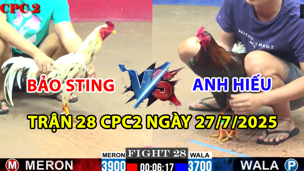 trận 28 cpc2 ngày 27/7/2025 hôm nay giữa bảo sting vs anh hiếu