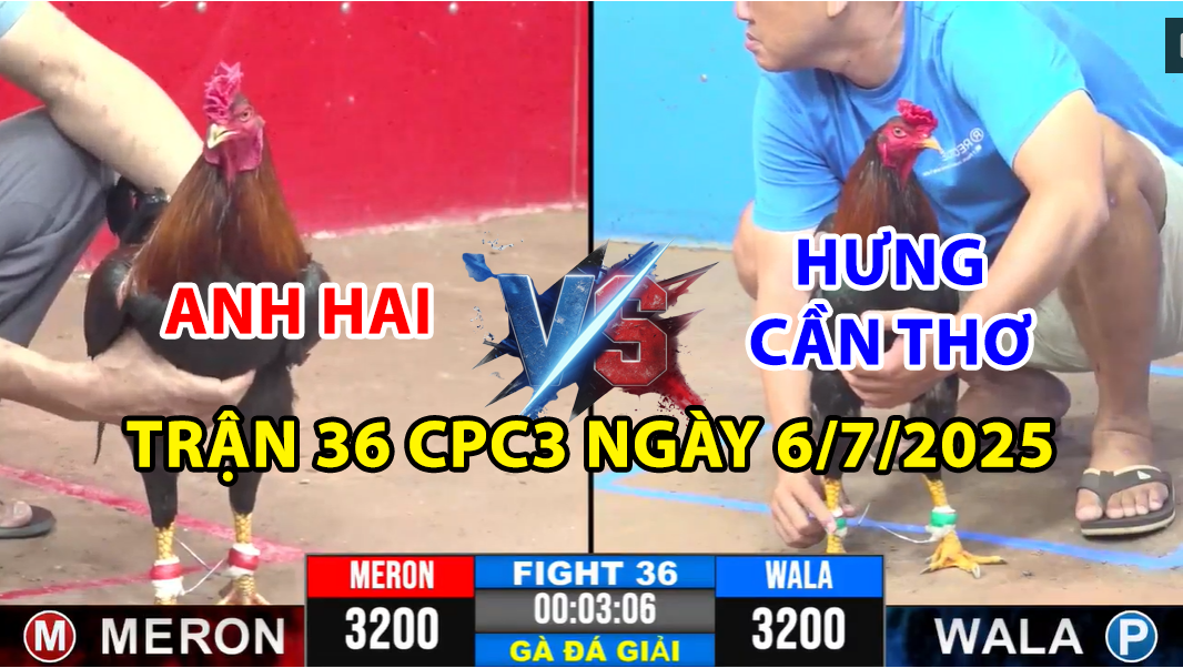 trận 36 cpc3 ngày 6/7/2025 hôm nay giữa hưng cần thơ và anh hai