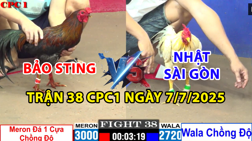trận 38 cpc1 ngày 7/7/2025 hôm nay giữa bảo sting vs nhật sài gòn