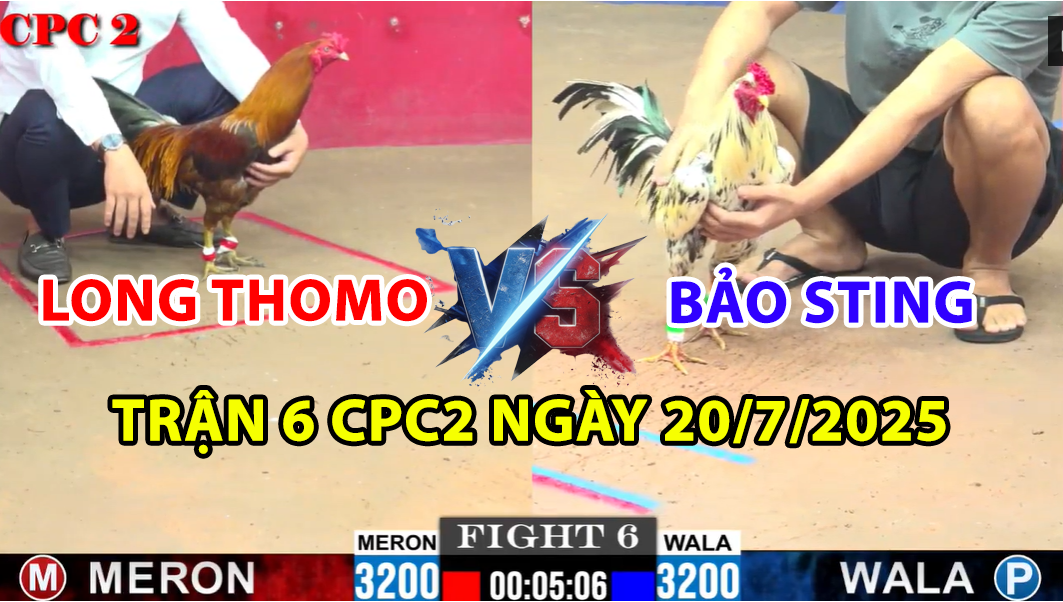 trận 6 cpc2 ngày 20/7/2025 hôm nay giữa bảo sting và long thomo