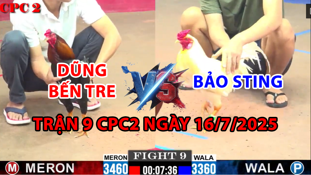 trận 9 cpc2 ngày 16/7/2025 hôm nay giữa bảo sting và dũng bến tre