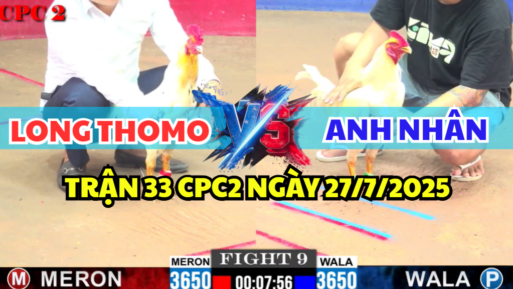 trận 9 ccp2 ngày 30/7/2025 hôm nay giữa long thomo và anh nhân