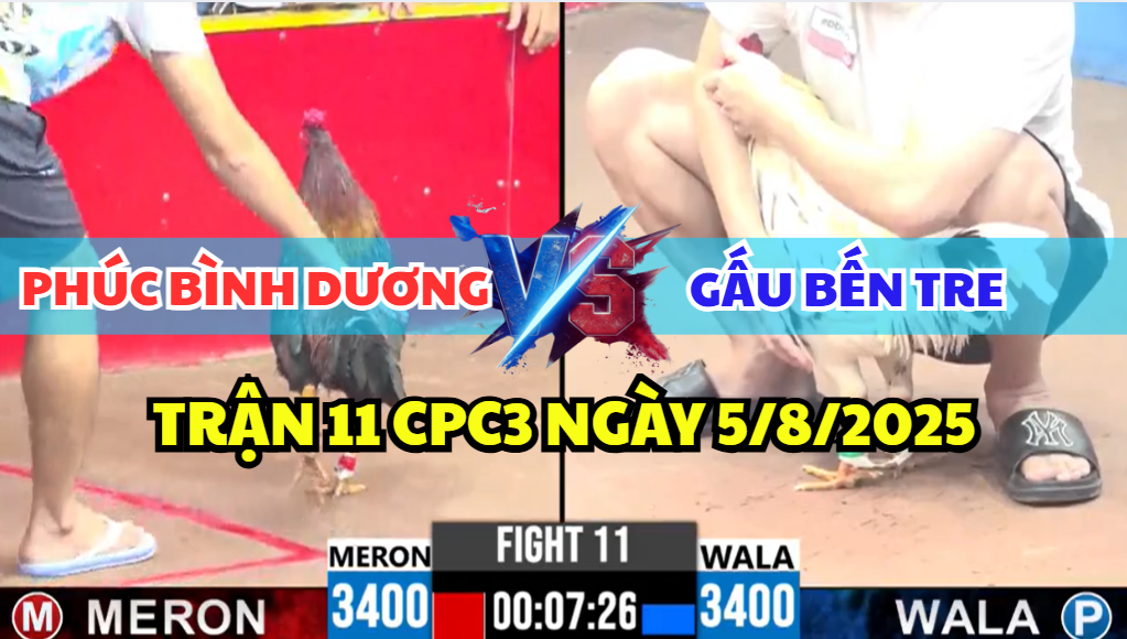 trận 11 cpc3 ngày 5/8/2025 hôm nay giữa chú phúc bình dương và gấu bến tre