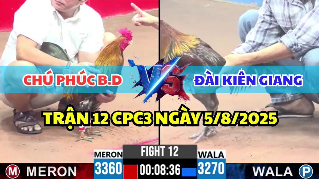 trận 12 cpc3 ngày 5/8/2025 hôm nay giữa phúc bình dương và đài kiên giang xổ 500tr