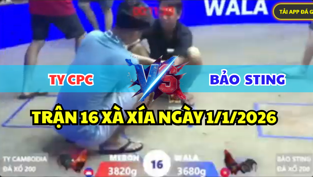 trận 16 xà xía ngày 1/1/2026