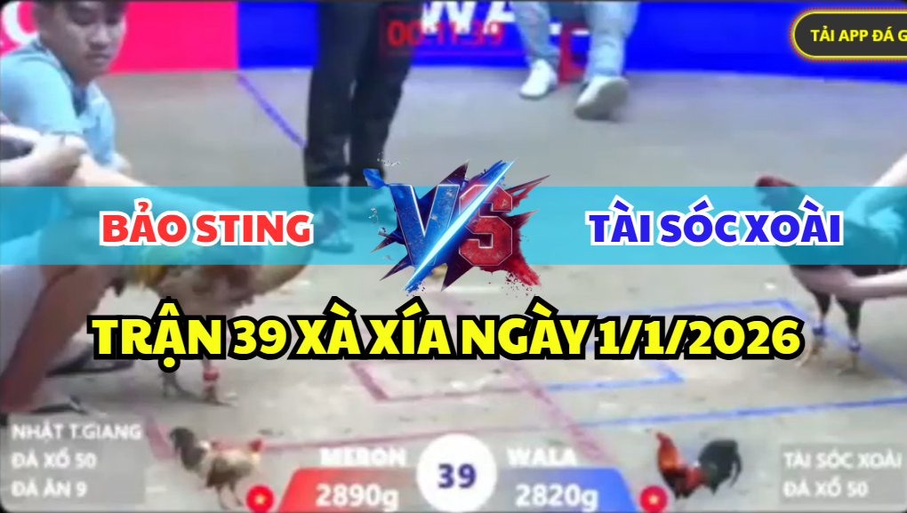 trận 39 xà xía ngày 1/1/2026